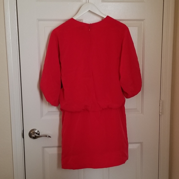 NWT Redish Orange Chiffon dress - Picture 7 of 7